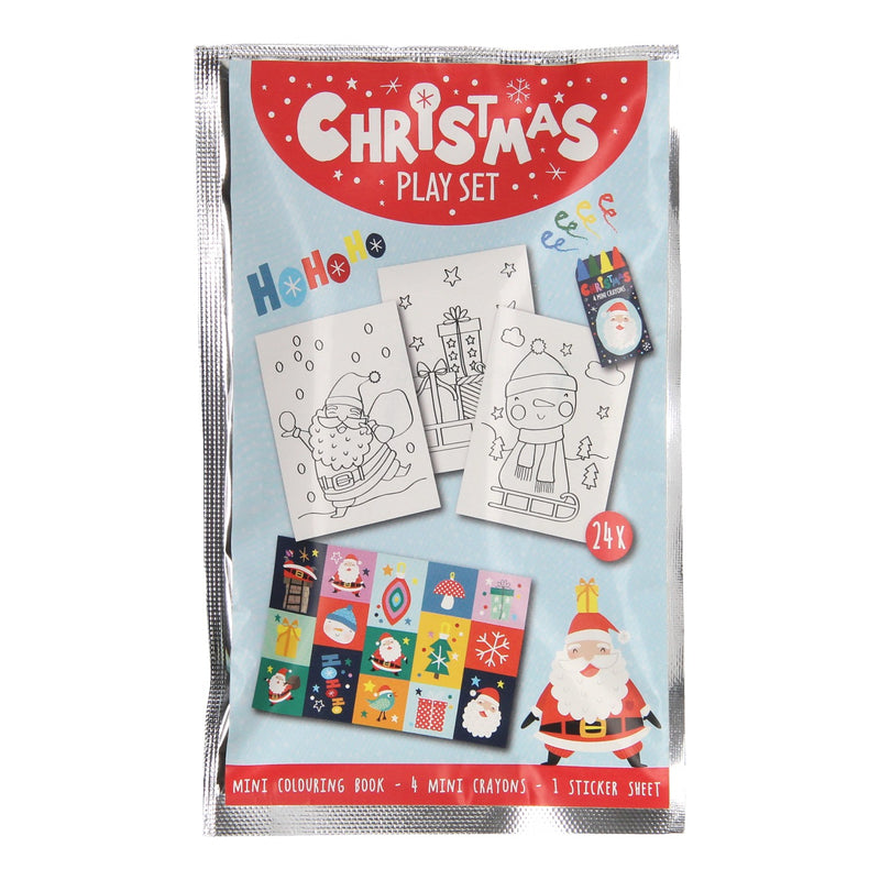 Load image into Gallery viewer, Wins holland traktatiesetje: kleurboekje, waskrijtjes stickervel - kerst
