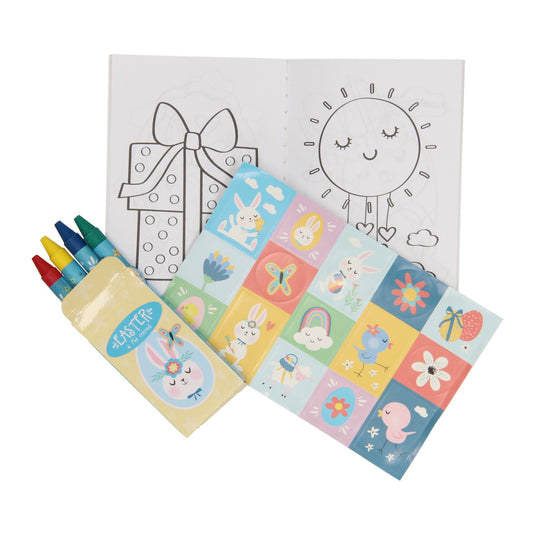 Wins holland traktatiesetje pasen - kleurboekje, waskrijtjes stickervel