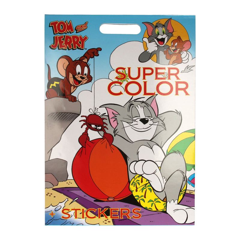 Load image into Gallery viewer, Boek Specials Nederland BV Bros Super Color Kleurboek Tom Jerry met Stickers
