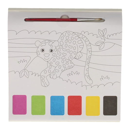 Wins holland waterverf kleurblok - jungledieren