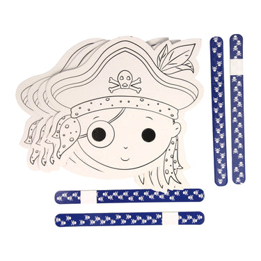 Wins holland kleur en maak je eigen maskers - piraat, 4st.