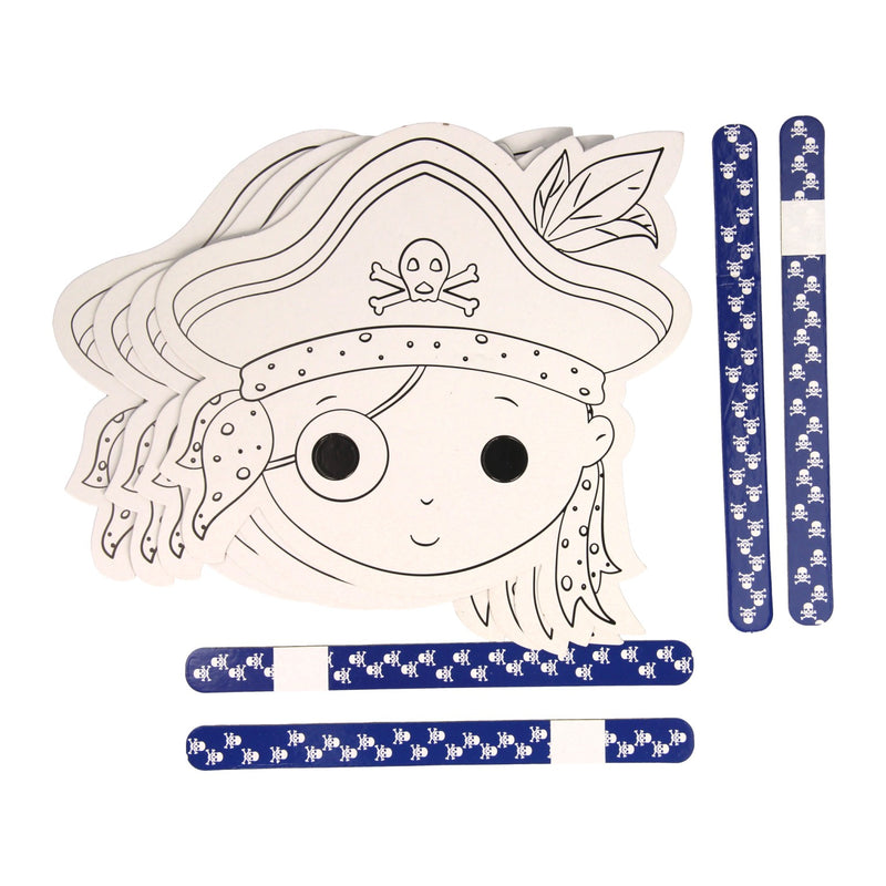 Load image into Gallery viewer, Wins holland kleur en maak je eigen maskers - piraat, 4st.
