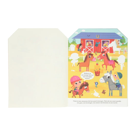 Standaard uitgeverij plakken- en kleuren paarden en pony's