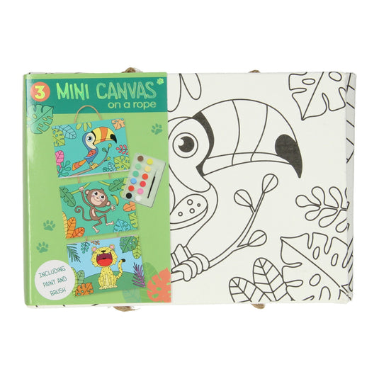 Wins holland canvas schilderijen aan touw - wilde dieren, 3st