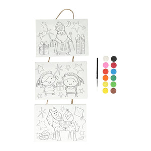 Wins holland canvas collage sinterklaas verfset, 3st.