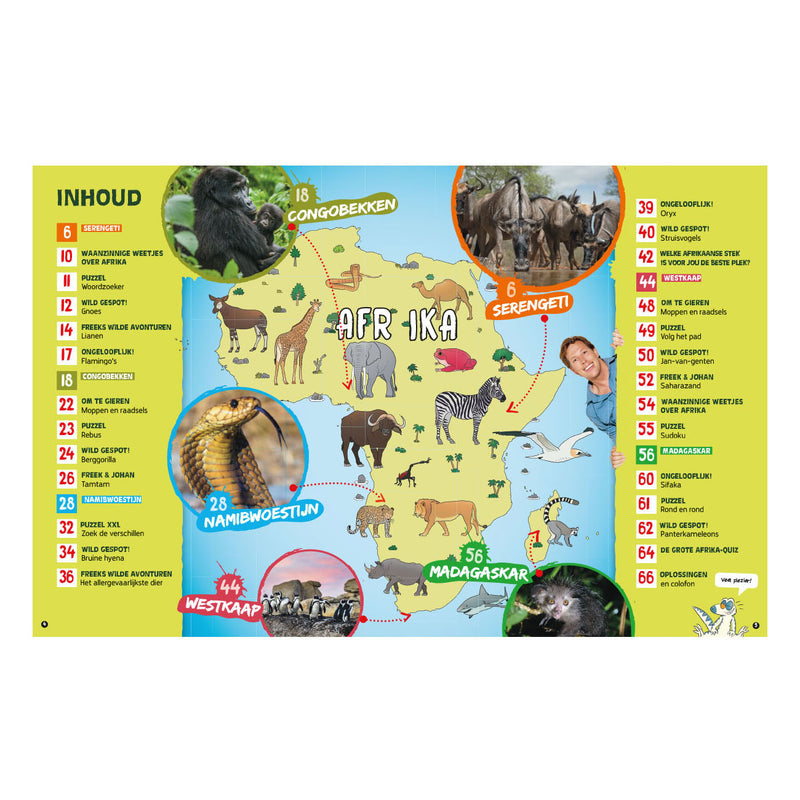 Load image into Gallery viewer, Boek specials nederland bv wild van freek op reis door afrika boek
