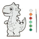 Wins holland canvas schilderen - dino - incl penseel en 6 kleuren verf