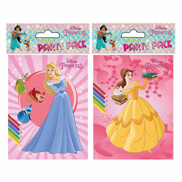 Boek specials nederland bv disney party kleurboekjes prinses, 6st.