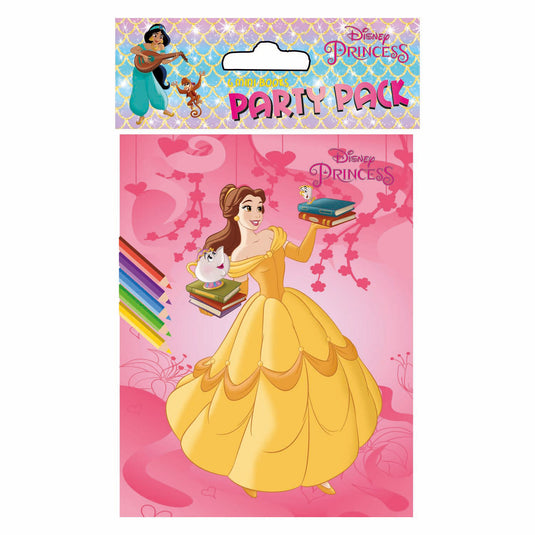 Boek specials nederland bv disney party kleurboekjes prinses, 6st.