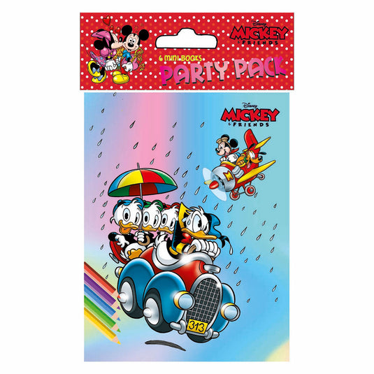 Boek specials nederland bv disney party kleurboekjes mickey, 6st.