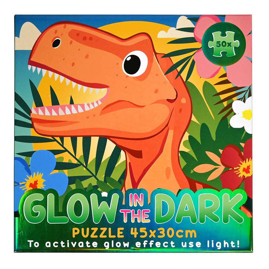 Wins holland glow in the dark puzzel dino - 50st.