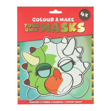 Wins holland kleur je eigen masker dino - 4 maskers
