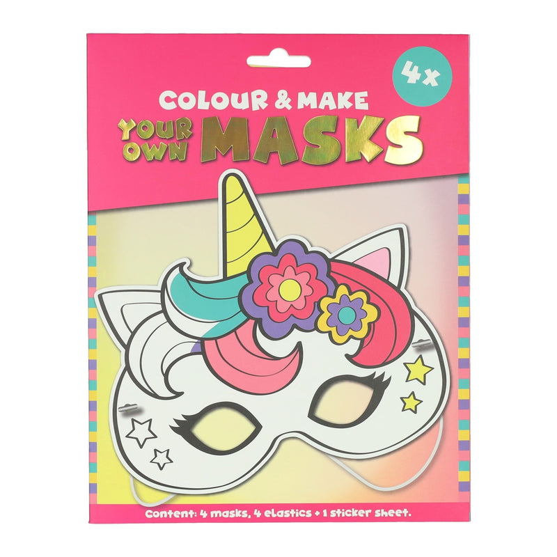 Afbeelding laden in galerijviewer, Wins holland kleur je eigen masker eenhoorn - 4 maskers
