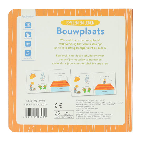 Wins holland schuifboekje spelen en leren bouwplaats