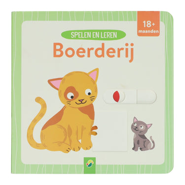 Wins holland kartonnen schuifboekje - spelen en leren boerderij