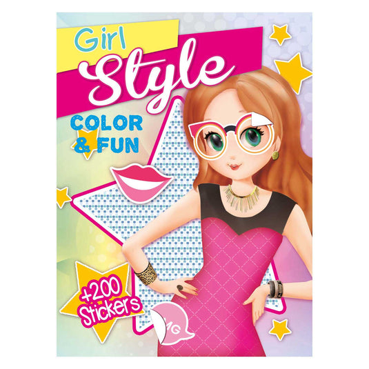 Boek specials nederland bv color fun girls kleurboek met 200 stickers