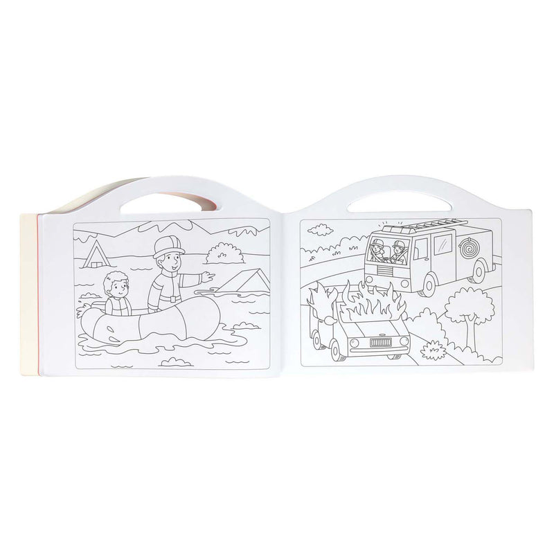 Load image into Gallery viewer, Wins holland mijn kleurboek de brandweer - met stickers en 96 kleurplaten
