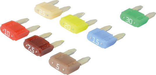 Herth+buss set zekeringen bananenstekker mini fuse set mini 7 pcs. 5-30 a