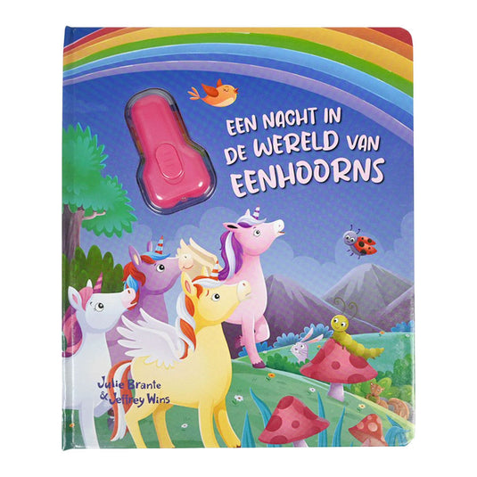 Wins holland kartonboek met zaklamp eenhoorn - 3jr.