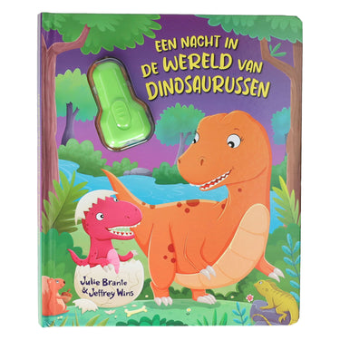 Wins holland kartonboek met zaklamp dinosaurus - 3jr.
