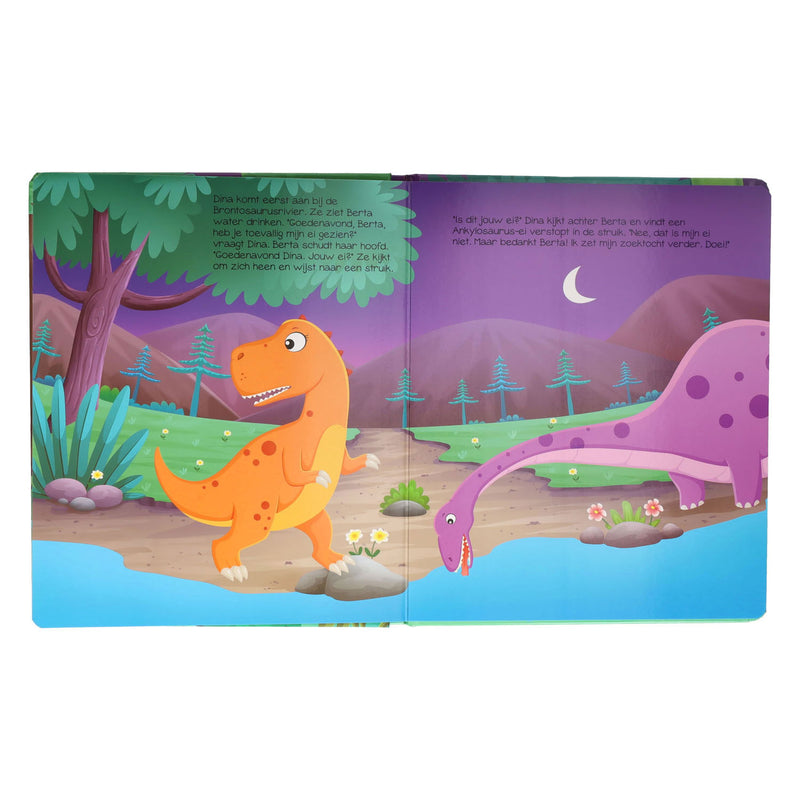 Load image into Gallery viewer, Wins holland kartonboek met zaklamp dinosaurus - 3jr.

