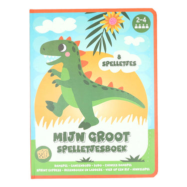 Wins holland bordspellen boek 8 spellen dinosaurus - 3jr.