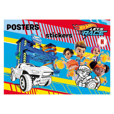 Boek specials nederland bv hot wheels posterboek om te kleuren met stickers