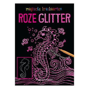 Wins holland magische kraskaarten: roze glitter