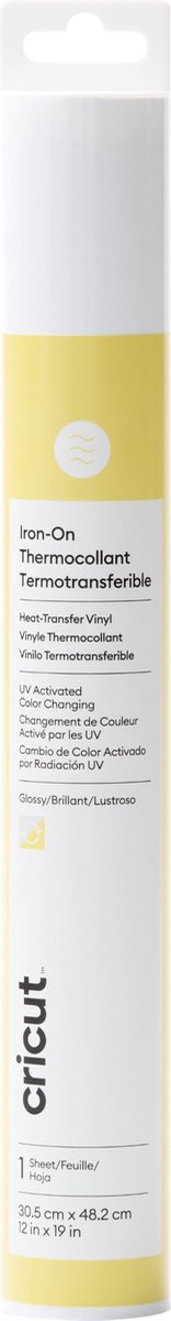 Cricut iron-on uv color change folie pastelgeel