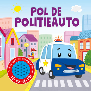 Geluidenboek pol de politieauto met geluidsknop