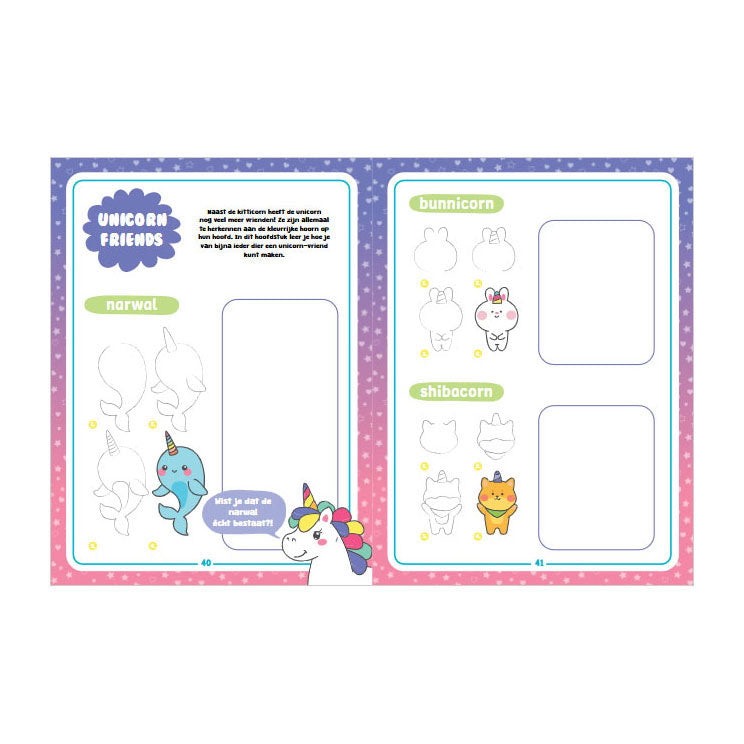 Load image into Gallery viewer, Rebo publishers kawaii tekenen unicorns friends 4+
