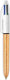 Bic 4-kleuren balpen frozen gold medium