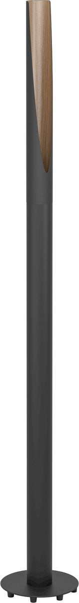 Eglo barbotto vloerlamp - gu10 - 136,5 cm - zwart bruin - staal hout - fsc hout