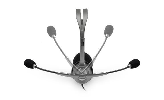 Load image into Gallery viewer, Logitech 981-000271 h110 stereo headset [3.5mm,. microphone, binaural, black]
