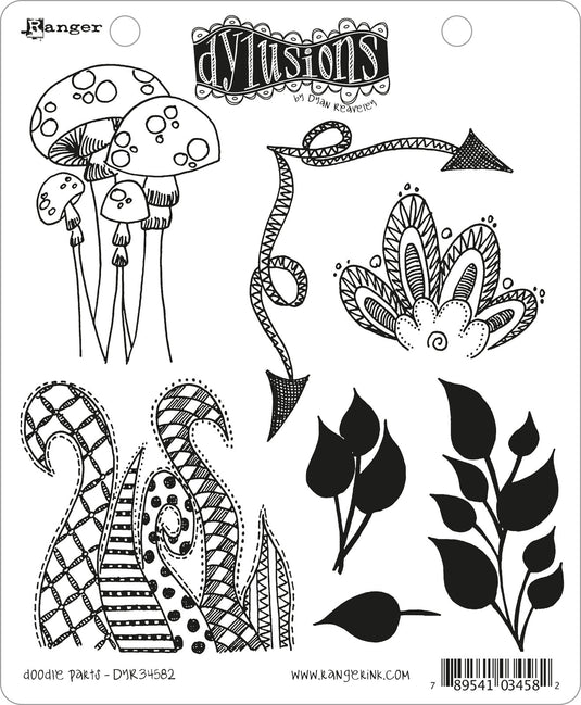 Ranger ink ranger • dylusions cling stamp doodle parts