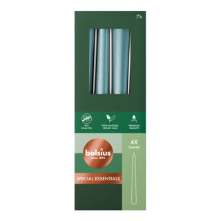 Gotische kaarsen 245 24 4x metallic blue | 2 stuks