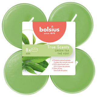 Load image into Gallery viewer, Bolsius maxilichten true scents green tea 8 stuks 8 uur | 6 stuks
