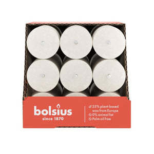 Bolsius dinerkaars rustiek sandy grey