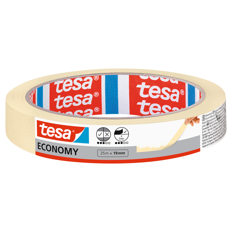 Load image into Gallery viewer, Tesa afplaktape - 1x rol - wit - 19 mm x 25 m - schilderstape - maskeertape - masking tape
