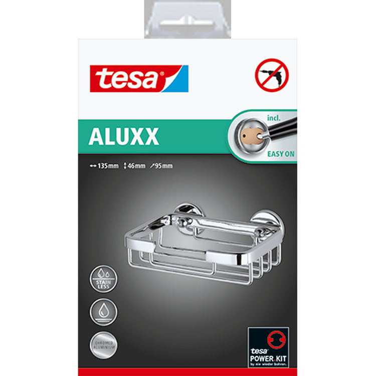 Load image into Gallery viewer, Tesa aluxx zeephouder, hoogglans verchroomd aluminium,
