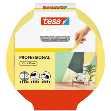 Tesa 1067631 - schilderstape professional, 50 meter 30 mm | 6 stuks