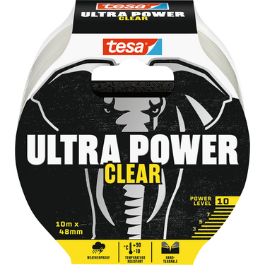 Tesa ultra power clear 56496-00000-00 reparatietape transparant (l x b) 10 m x 48 mm 1 stuk(s)