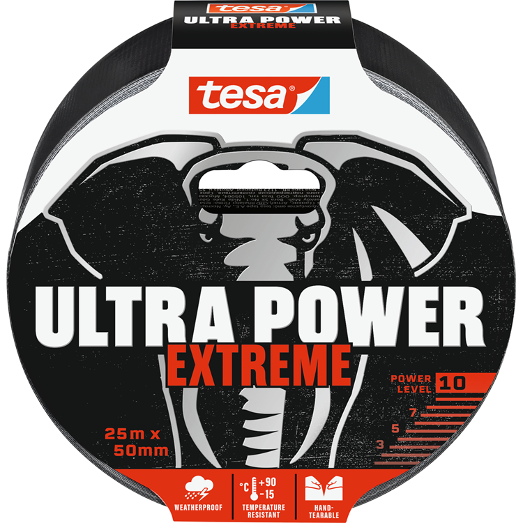 Load image into Gallery viewer, Tesa 1067553 - ultra power reparatietape 25 meter 50 mm zwart | 3 stuks
