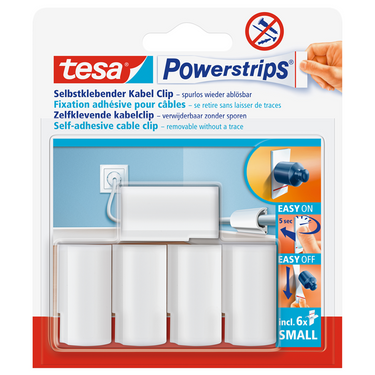 Tesa 1034994 - powerst. kabelcl clipstr | 8 stuks
