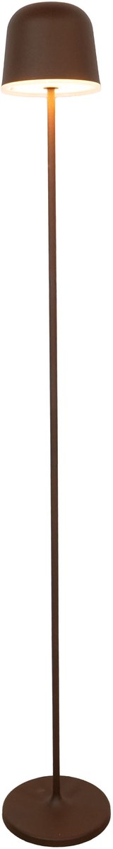 Eglo mannera-l staande lamp binnen en buiten - oplaadbaar (tot 47 uur licht) - 140 cm - roestbruin wit - draadloos - dimbaar