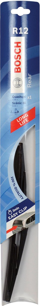 Bosch ruitenwisserblad r12 300 mm rubber zwart