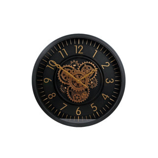 No brand radarklok vincent zwart goud glas metaal 46x46x 8cm