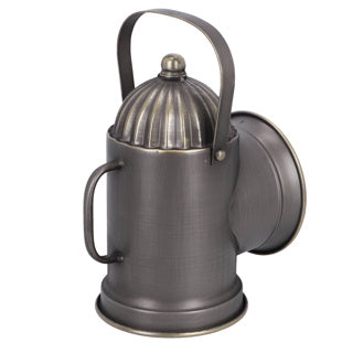 Load image into Gallery viewer, No brand klok lantaarn messing metaal 13,5x19x26,5 cm
