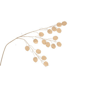 No brand kunsttak silver dollar oslo goud 71cm | 12 stuks