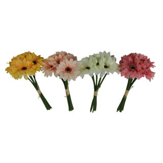 Kunst bloem gerbera 7 bloem 23 cm | 12 stuks